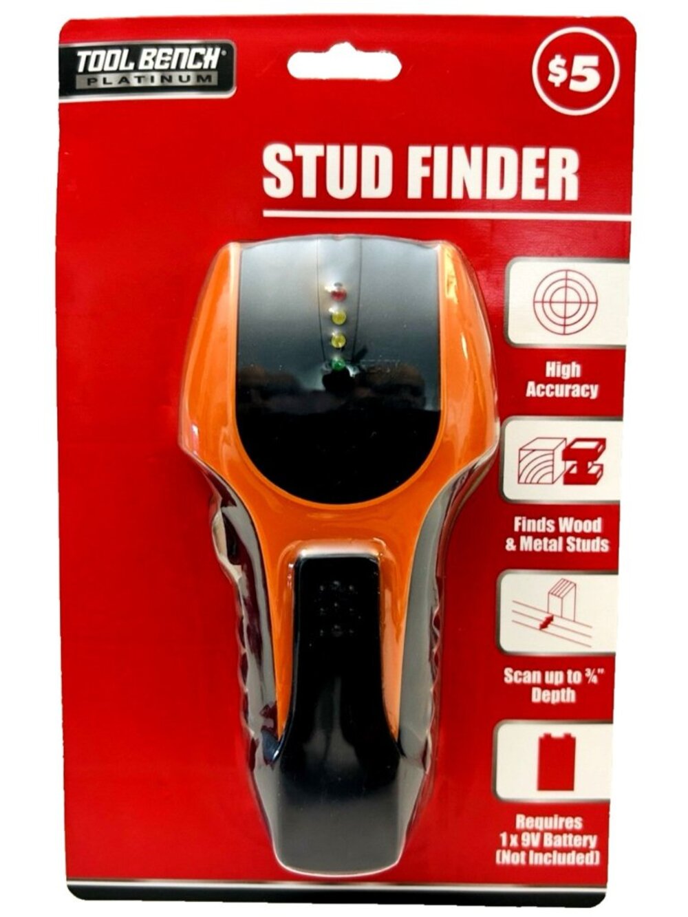 Tool Bench Platinum Battery Operated Stud Finder
